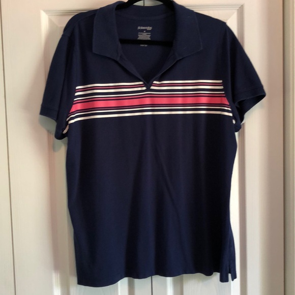 Final Price Pink stripe polo - Picture 2 of 4